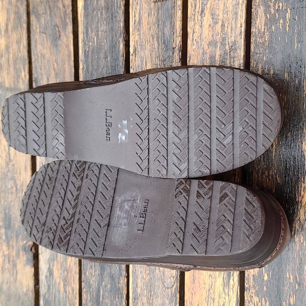 L. L Bean Brown leather clogs - Picture 4 of 5